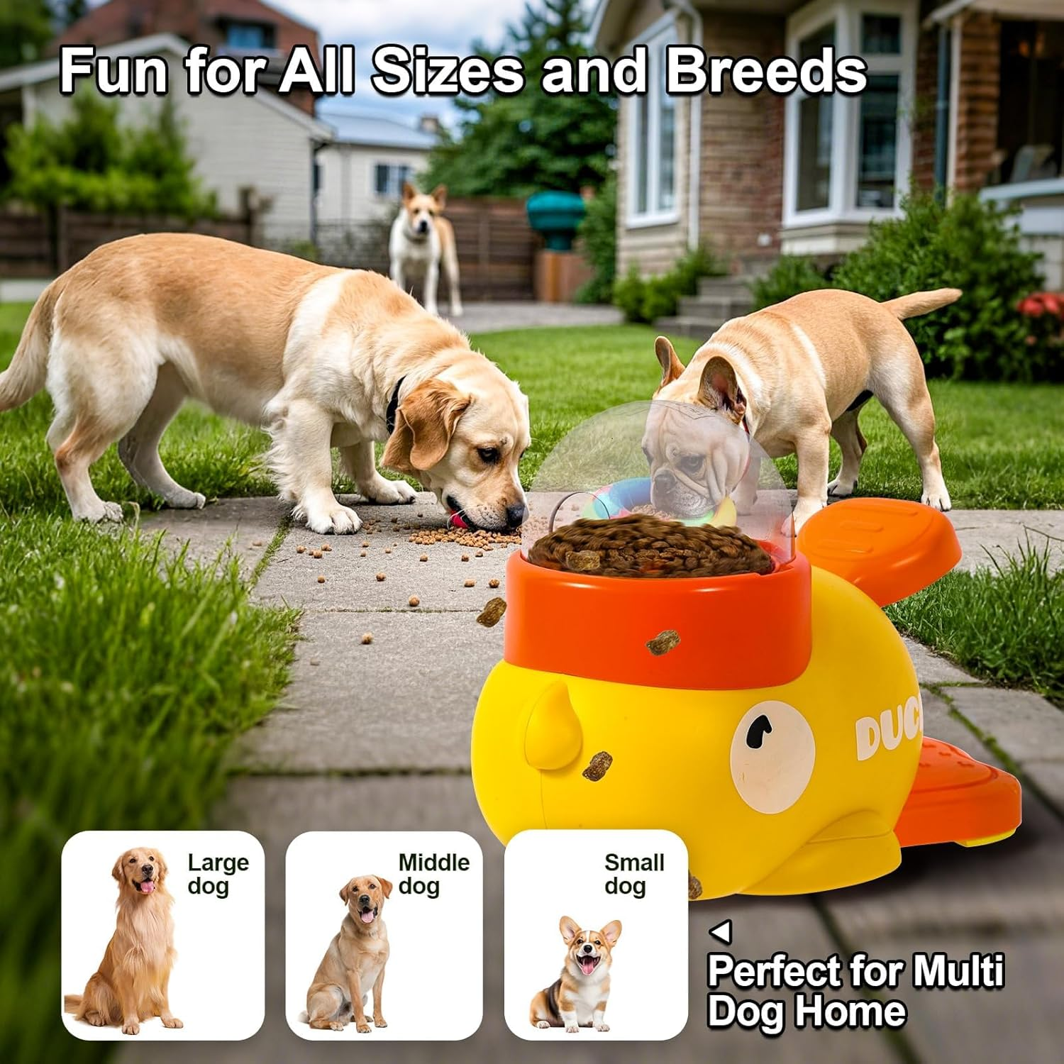 2-In-1 Dog Treat Dispenser Toy,Pet Feeder,Equipped with 3 Sizes of Food Export,Interactive Pet Feeder,Promotes Mental Stimulation,Reduces Gas, Prevents Overeating, and Provides a Fun Feeding Solution image number 6