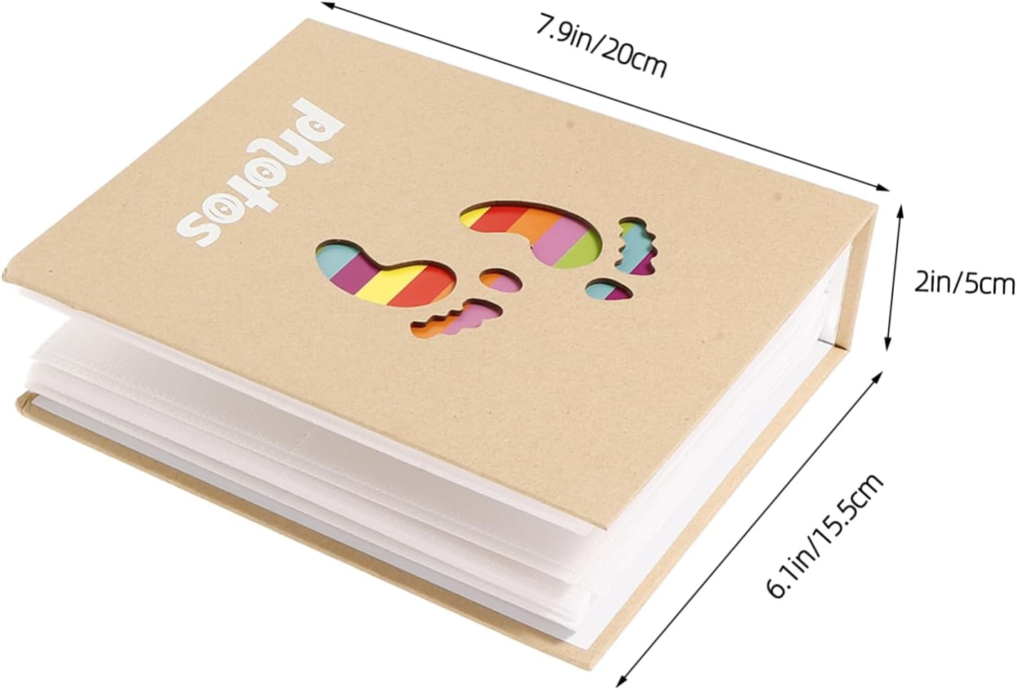 KOMBIUDA 2Pcs Photo Album Keepsake Album for Adorable Design for Storing Photos for First Year Memories Safe and Sturdy image number 1