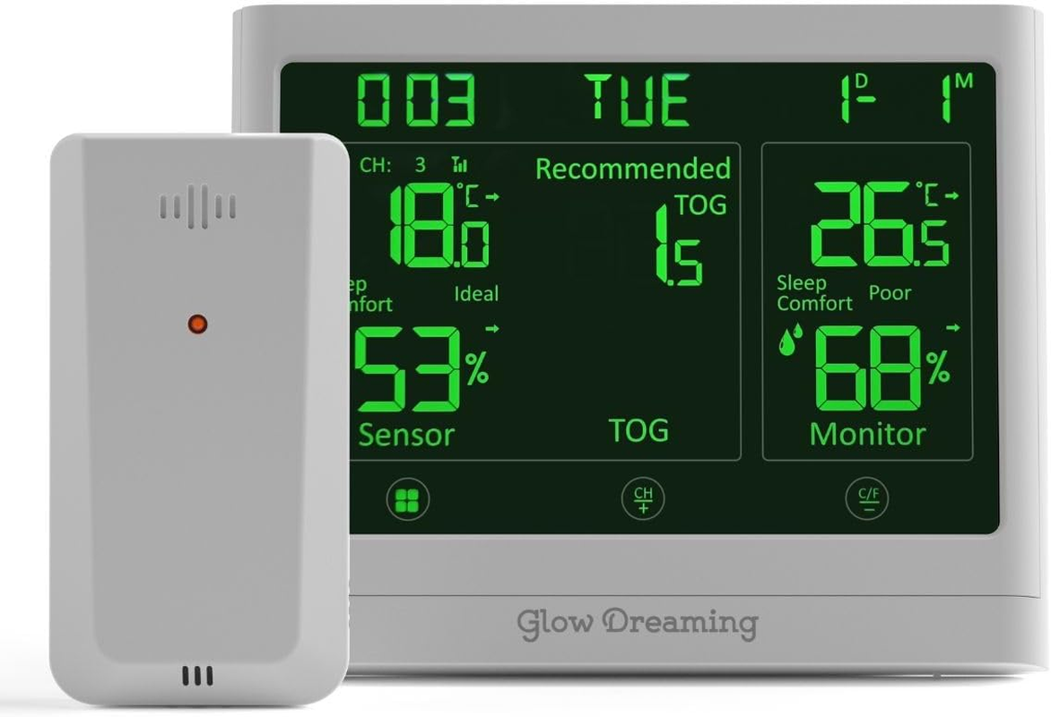 Glow Perfect Sleep Sensor - Baby Room Monitor, Temperature & Humidity Sensor, Sleep Suit for Newborn to Toddler image number 5