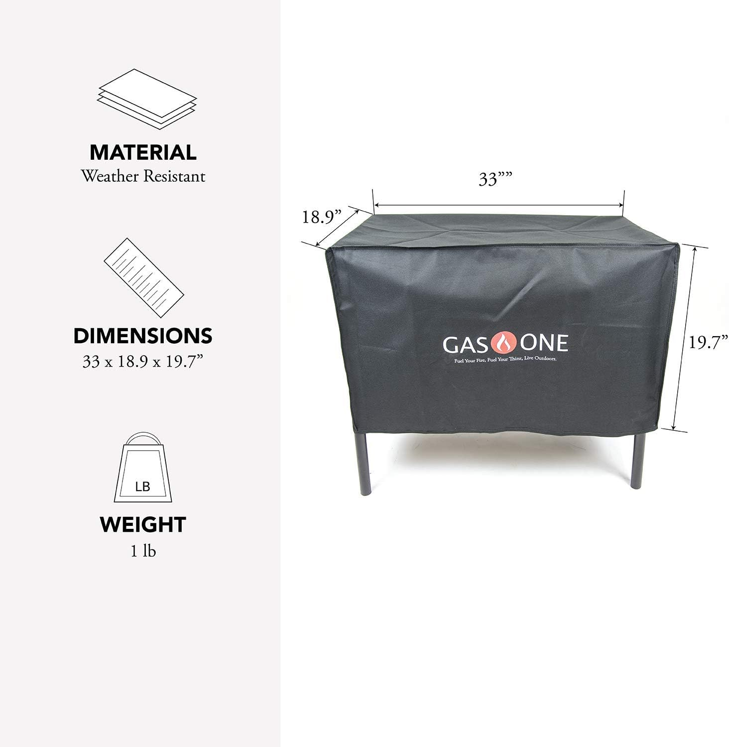 Gas ONE Two Burner Patio Cover Weather & Dust Resistance Cover for Majority of Double Burners image number 2