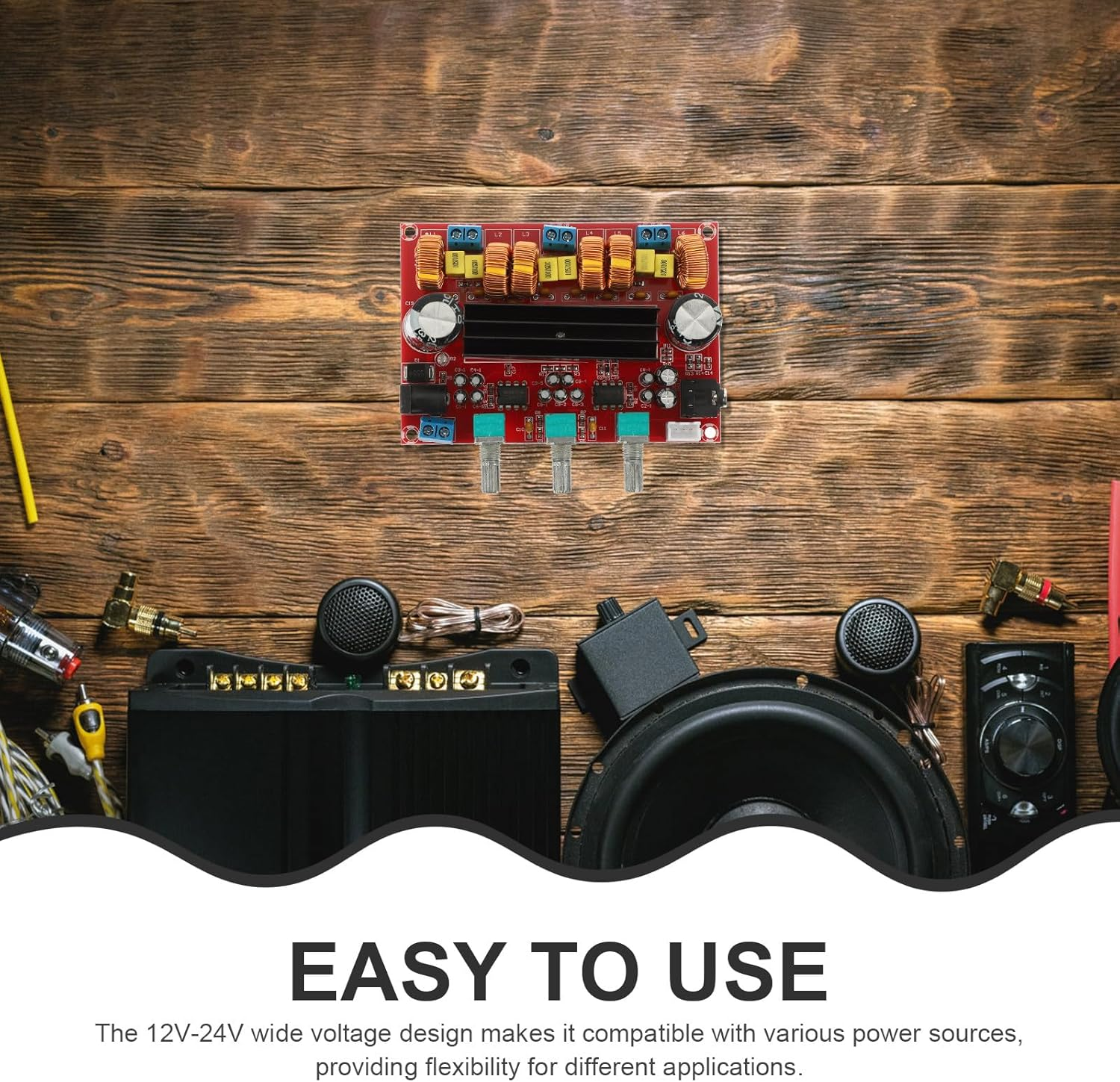 Xh-M139 2.1 Channel Digital Power Amplifier Board Stereo Audio Amp Module 12V-24V Wide Voltage Subwoofer Audio Component for Home Theater Systems