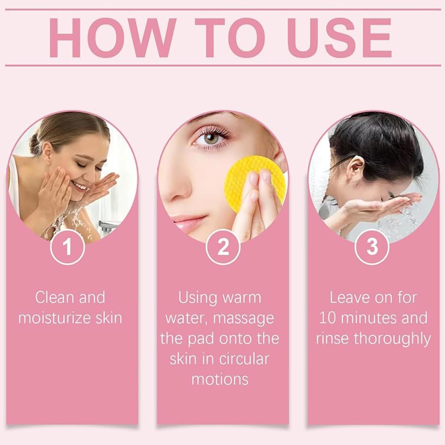 Eveloria Turmeric Cleansing Pads, Sensure Turmeric Kojic Acid Pads, Neosly Turmeric Kojic Acid Pads, Turmeric Exfoliating Pads image number 2