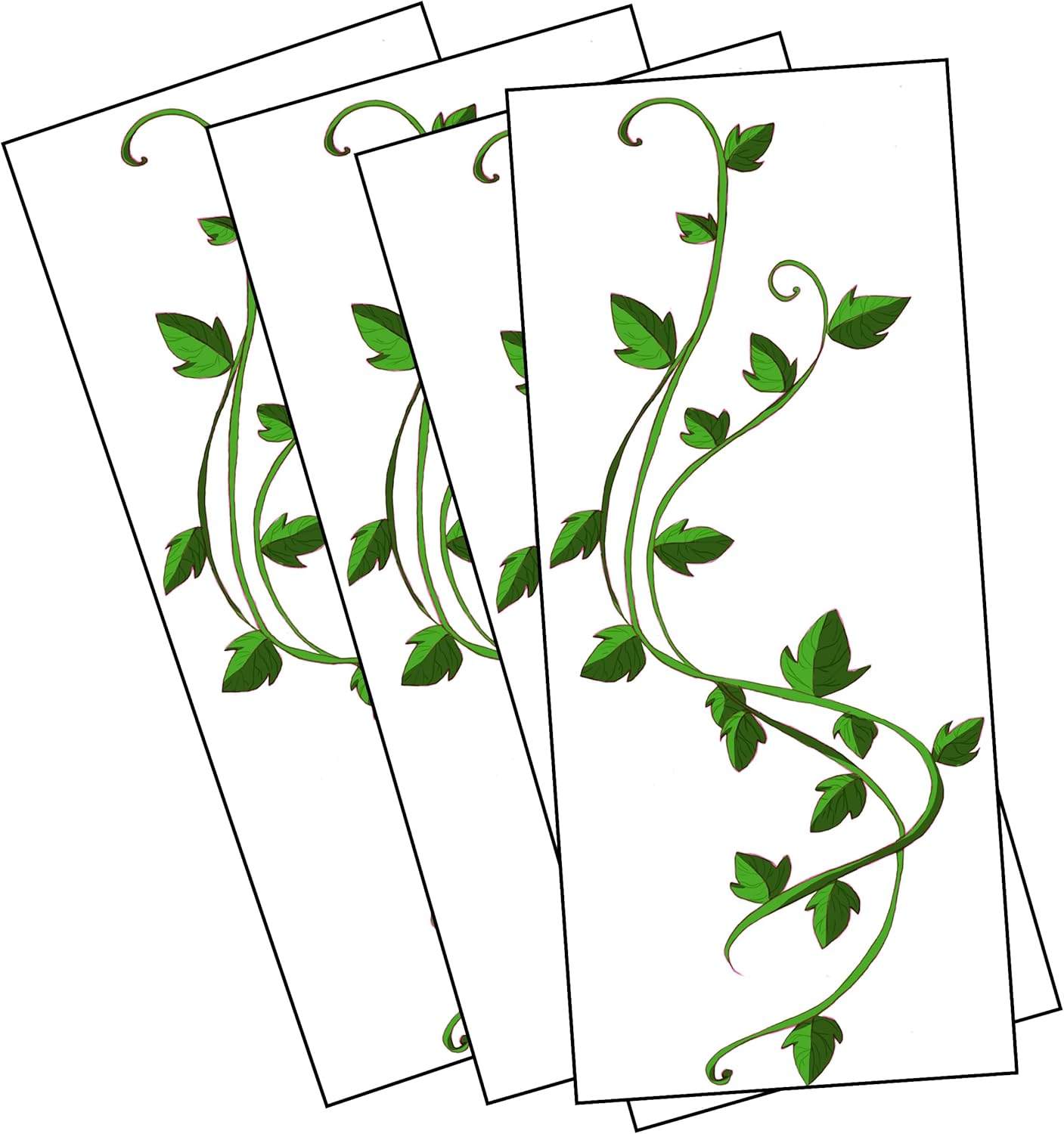 Vine Leaf Temporary Tattoos &ndash; 4 Natural Green Transfers (38Cm Total Length) &ndash; Waterproof Botanical Tattoo Set for Women, Festivals & Fancy Dress