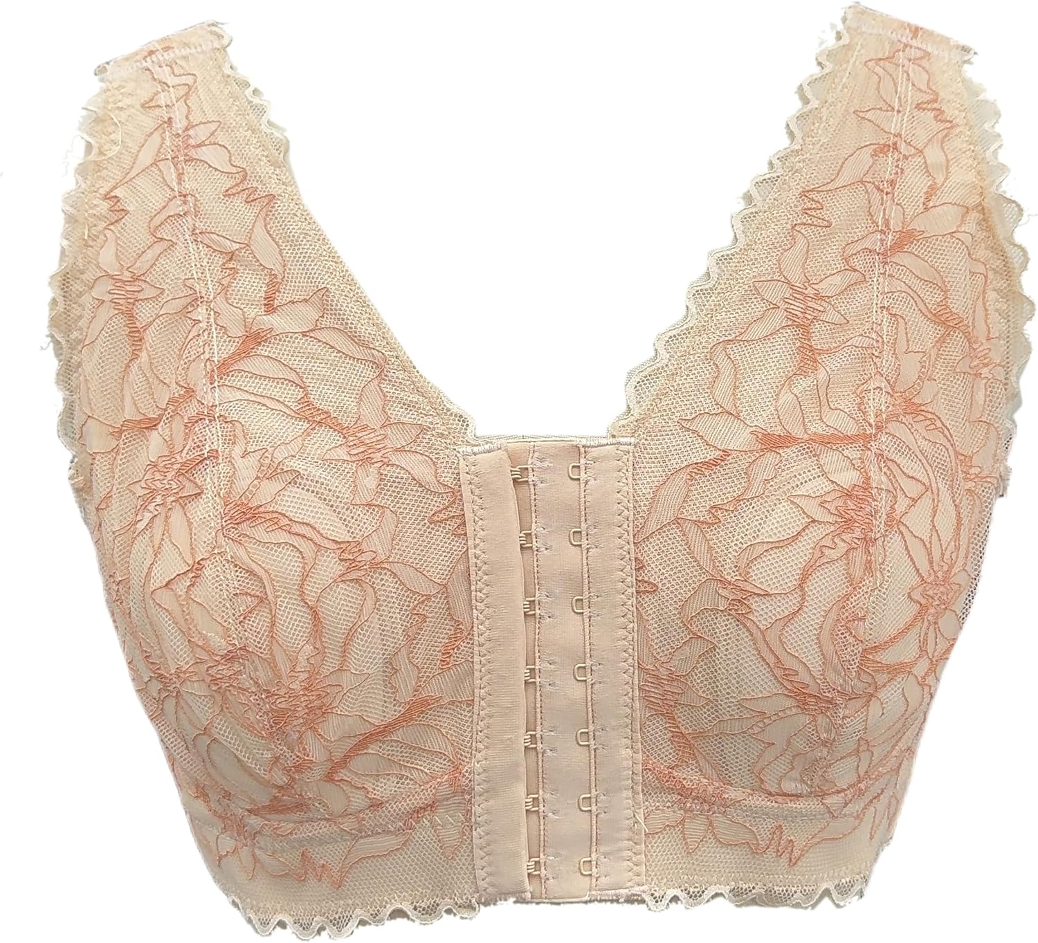 BIMEI Front-Closure Cotton Bra Mastectomy Bra Pockets Post-Surgery Sleep Bra for Silicone Breastforms Women'S Comfort2505