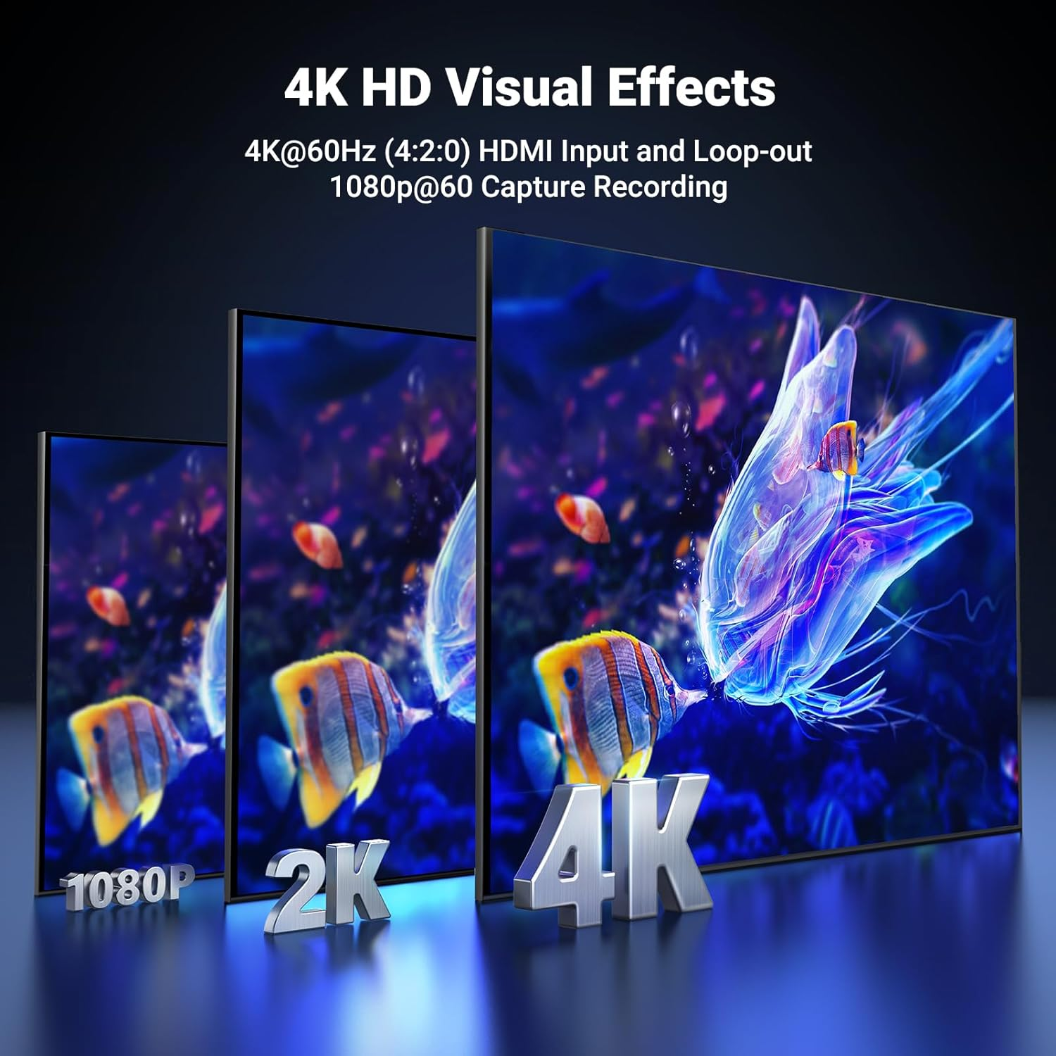 UGREEN 4K Video Capture Card HDMI to USB C 3.0 1080P 60Fps Recording 4K Passthrough 3.5Mm Audio Headphone Microphone Compatible with Switch PS5/4 Xbox TV Stick Laptop PC and Mac image number 2