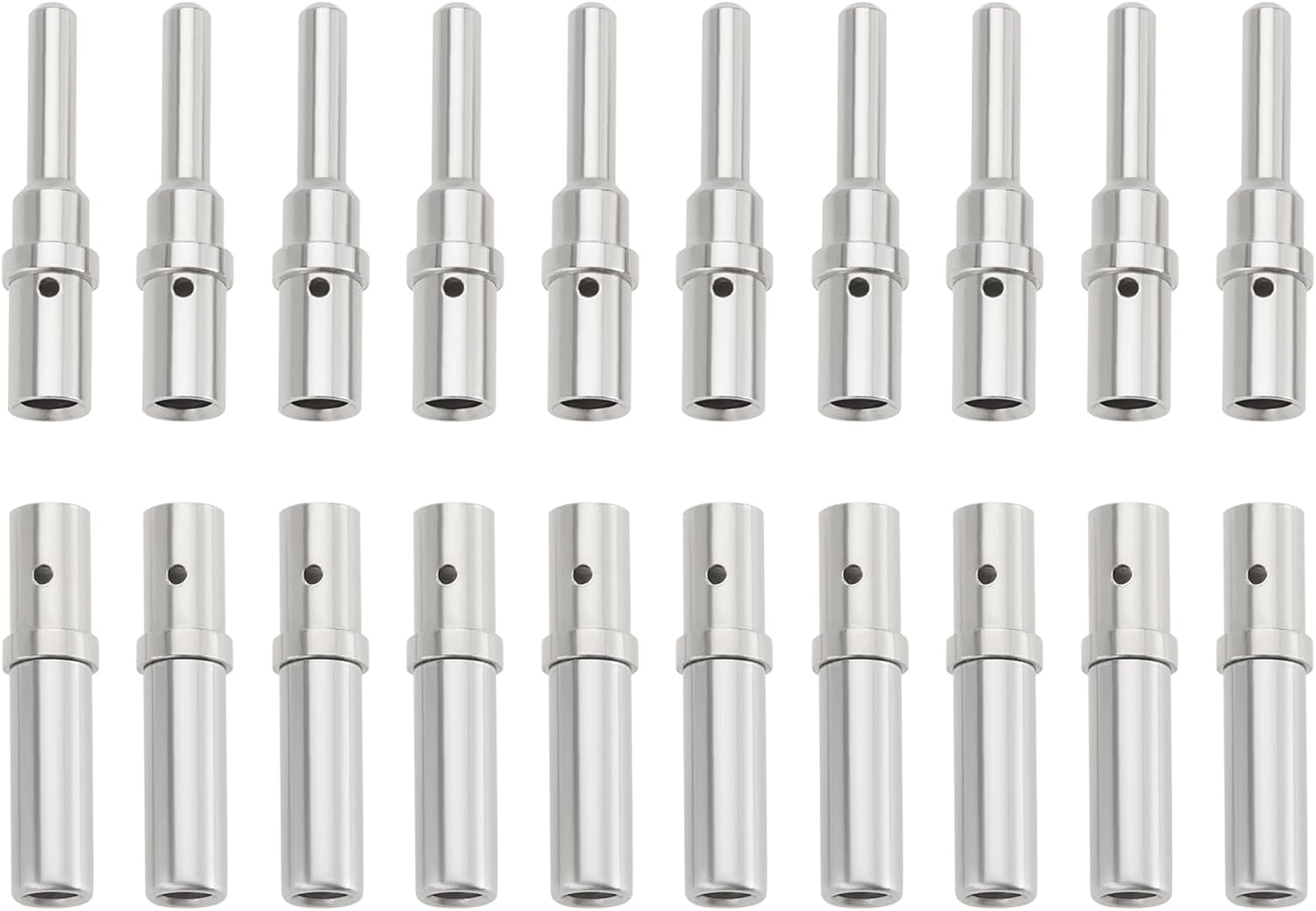 Ecsing 10 Sets 12 Pin Electrical Wiring Crimp Terminal DTP Terminals 0460-204-12141 0462-203-12141 Compatible with Deutsch 12-14 AWG Male and Female image number 4