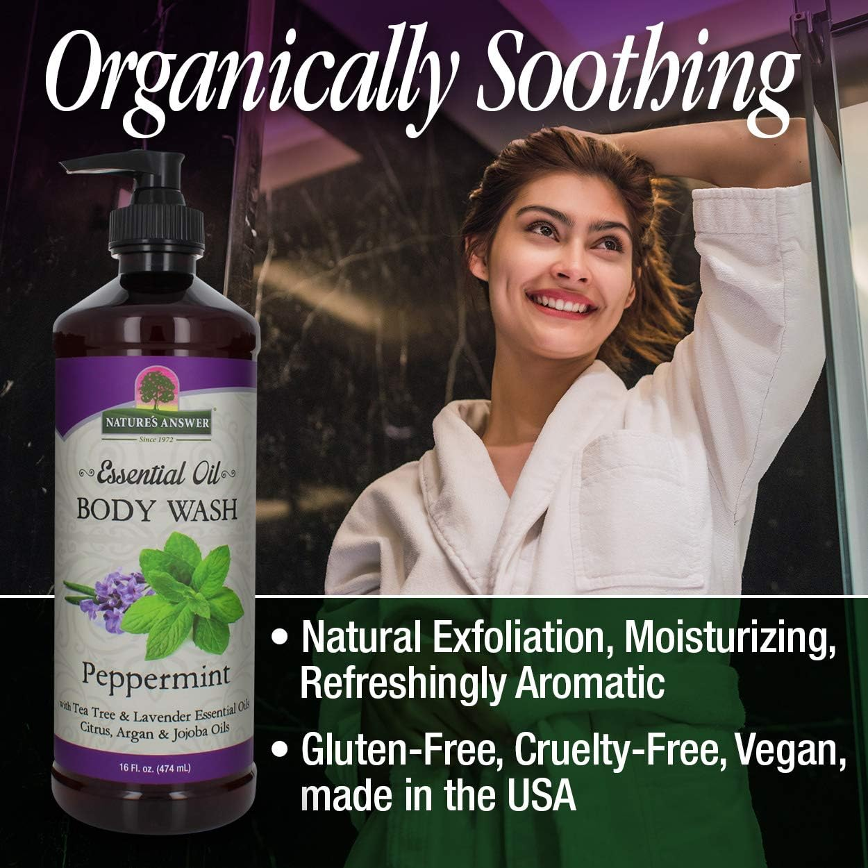 Nature'S Answer Essential Oil Body Wash, Peppermint 16 Oz image number 6