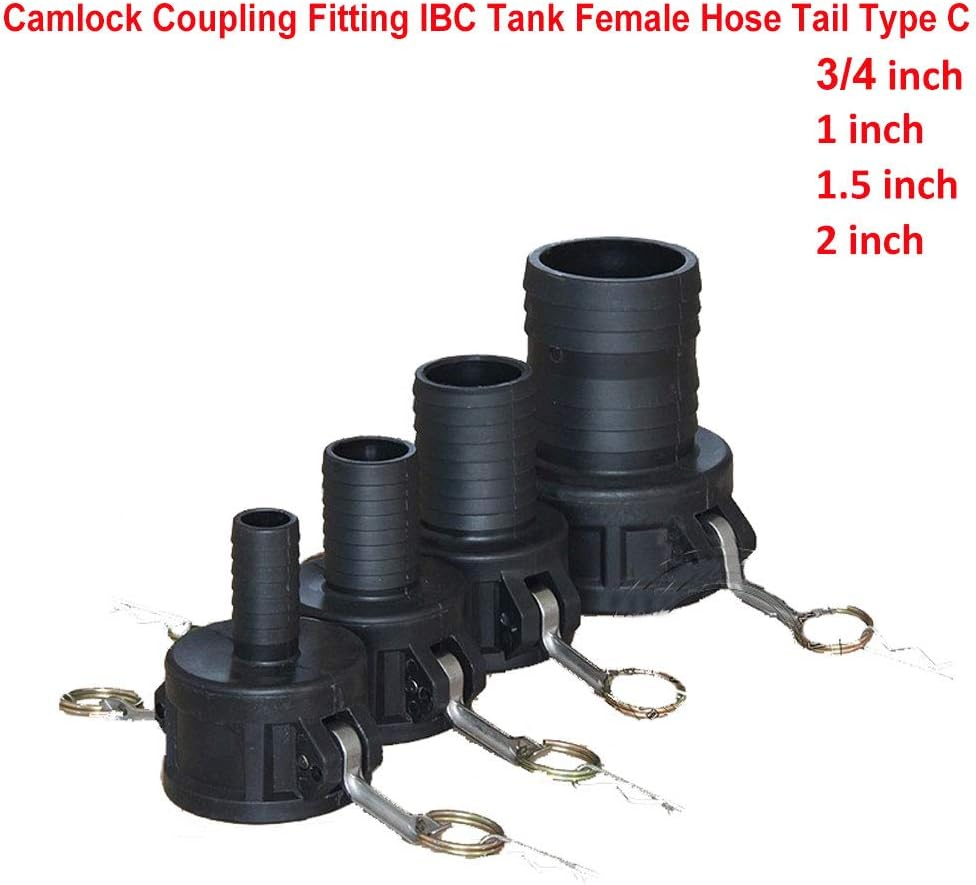 1" IBC Camlock C Adaptor Female Pipe Tail Connector Tank Water Fuel Tank Female Adaptor for Garden Hose, Oil Fuel Water Fitting image number 2