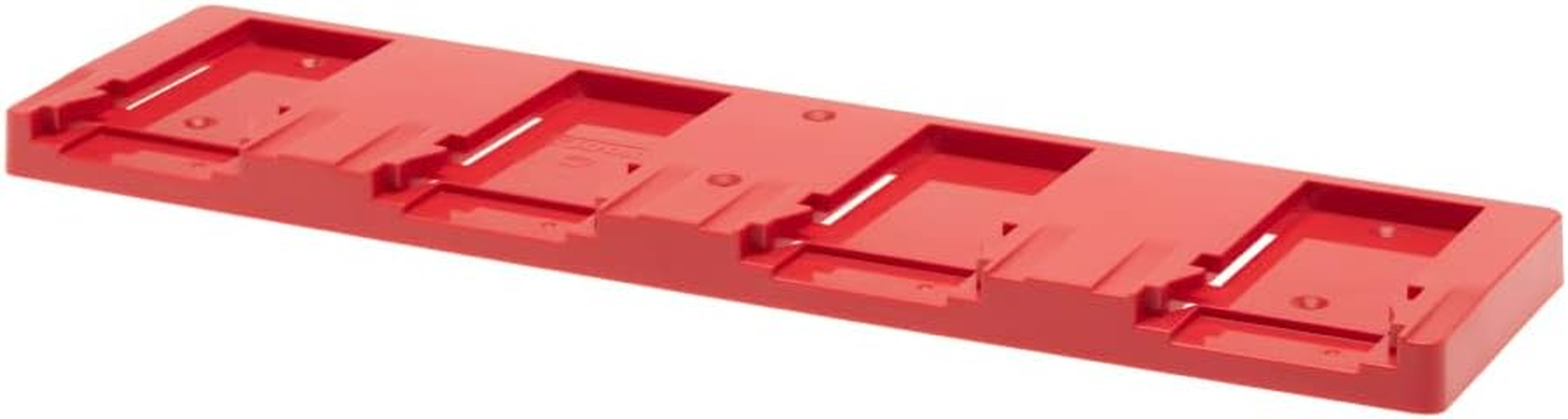 Heavy-Duty Wall Mount Battery Holder for Hilti 22V Batteries by 48 Tools - Durable, Easy-Install Design, Uv-Stabilized ABS, Red