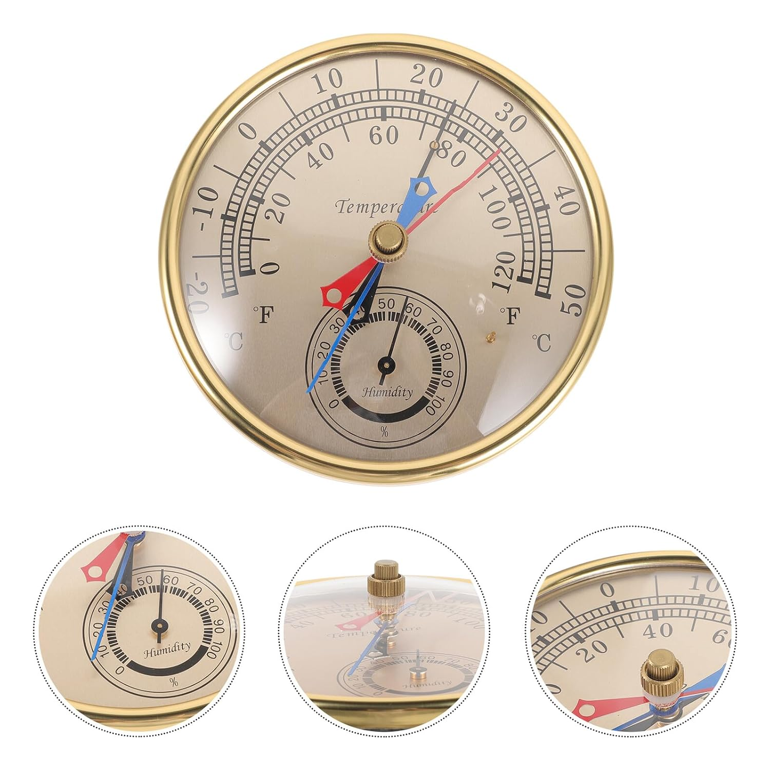 Outdoor Thermometer Hygrometer for Garden and Greenhouses Maximum and Minimum Temperature Humidity Gauge with Safe Rounded Edges Glass and Plastic Design for Indoor and Outdoor Use image number 3