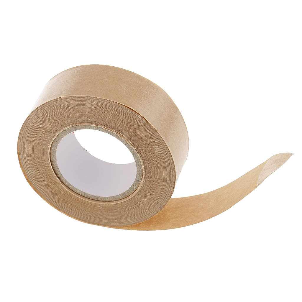 Amagogo Gumstrip Brown Sealing Tape Water Activated Gummed Kraft Paper Tape Picture Framing 24Mmx50 Metre Rolls