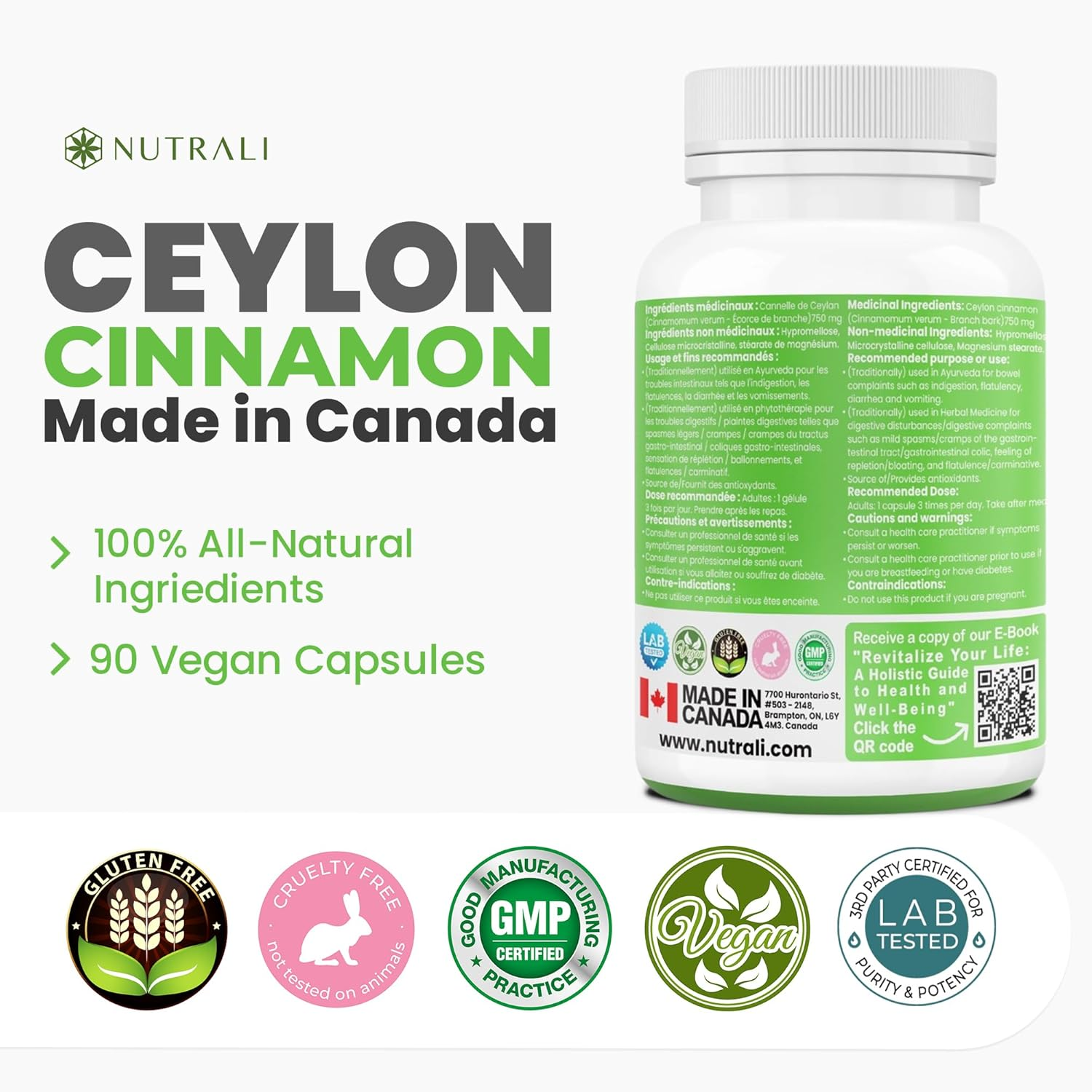 NEW HIGHEST POTENCY Ceylon Cinnamon 750Mg, Helps Lower Blood Sugar Levels, Pure Organic Ceylon Cinnamon Powder, Improved Gut Health, Boosts Metabolism, Eases Digestion, and Bloating, Non-Gmo, Gluten-Free, 90 Ceylon Cinnamon Capsules image number 5