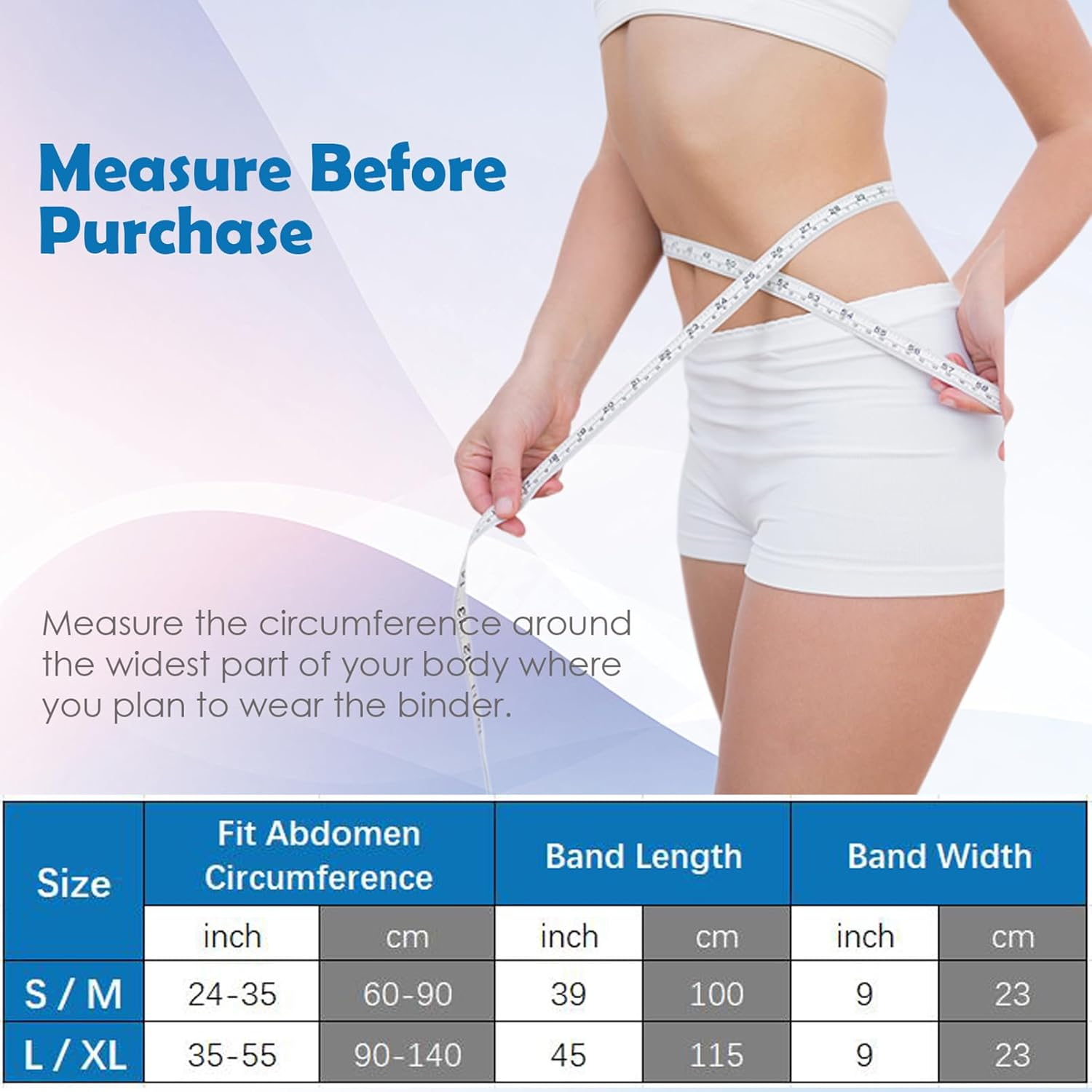 Paskyee Postpartum Belly Band, Abdominal Binder Post Surgery Belly Wrap, C Section Recovery Must Haves, Girdle for Postnatal Care, Waist/Pelvis Belt for Back Pain Relief Black L/XL image number 1