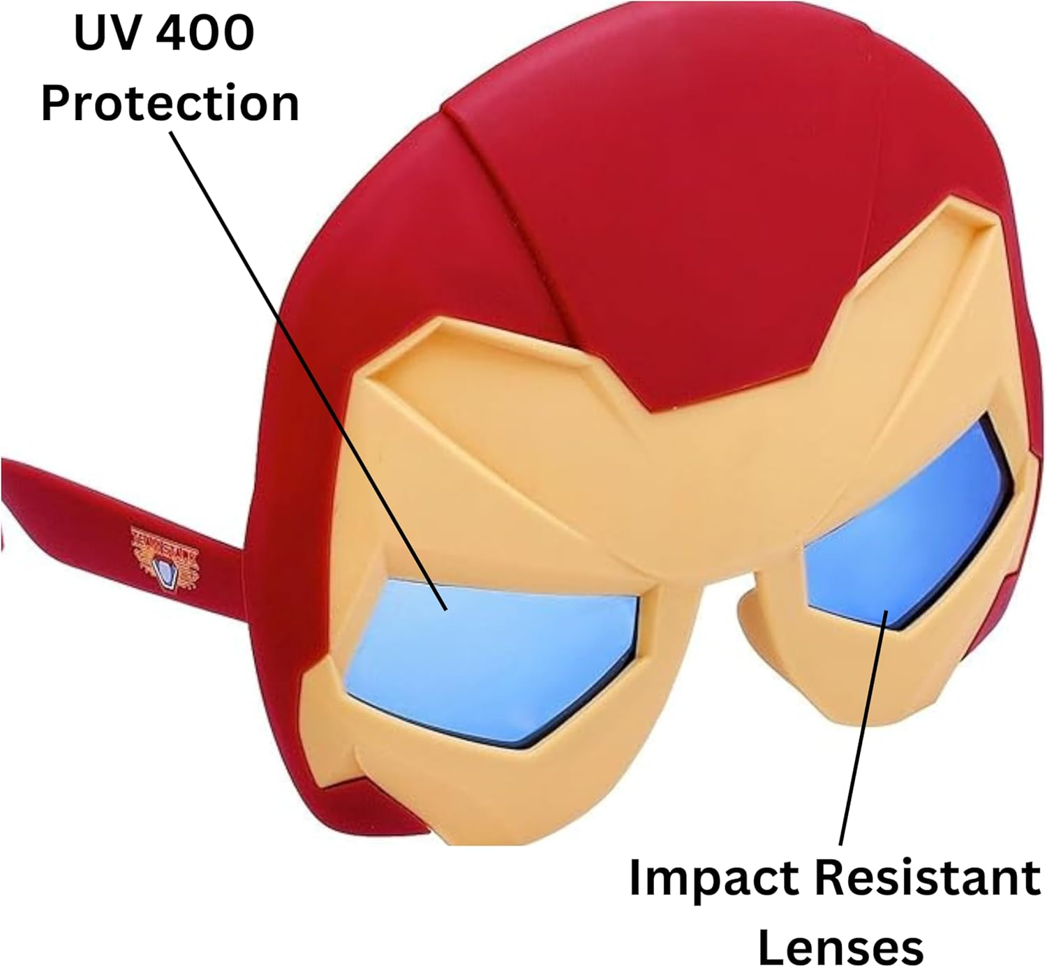 Sun Staches Iron Man Big Characters Eye Mask image number 1