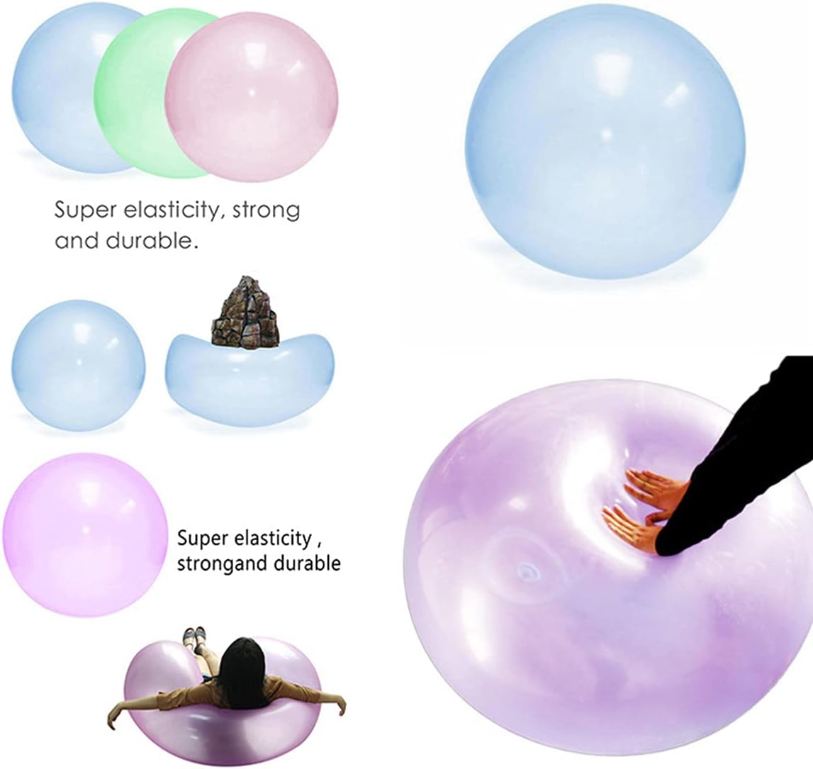47 Inch Giant Water Bubble Ball, Inflatable Water-Filled Ball Soft Rubber Ball for Outdoor Beach Pool Party Large (Purple) - Purple image number 3