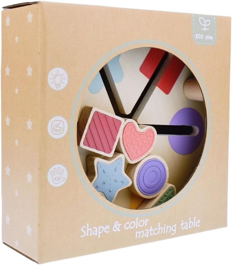 Kaper Kidz - Wooden Shape & Colour Match Table | Colour and Shape Sorting image number 5