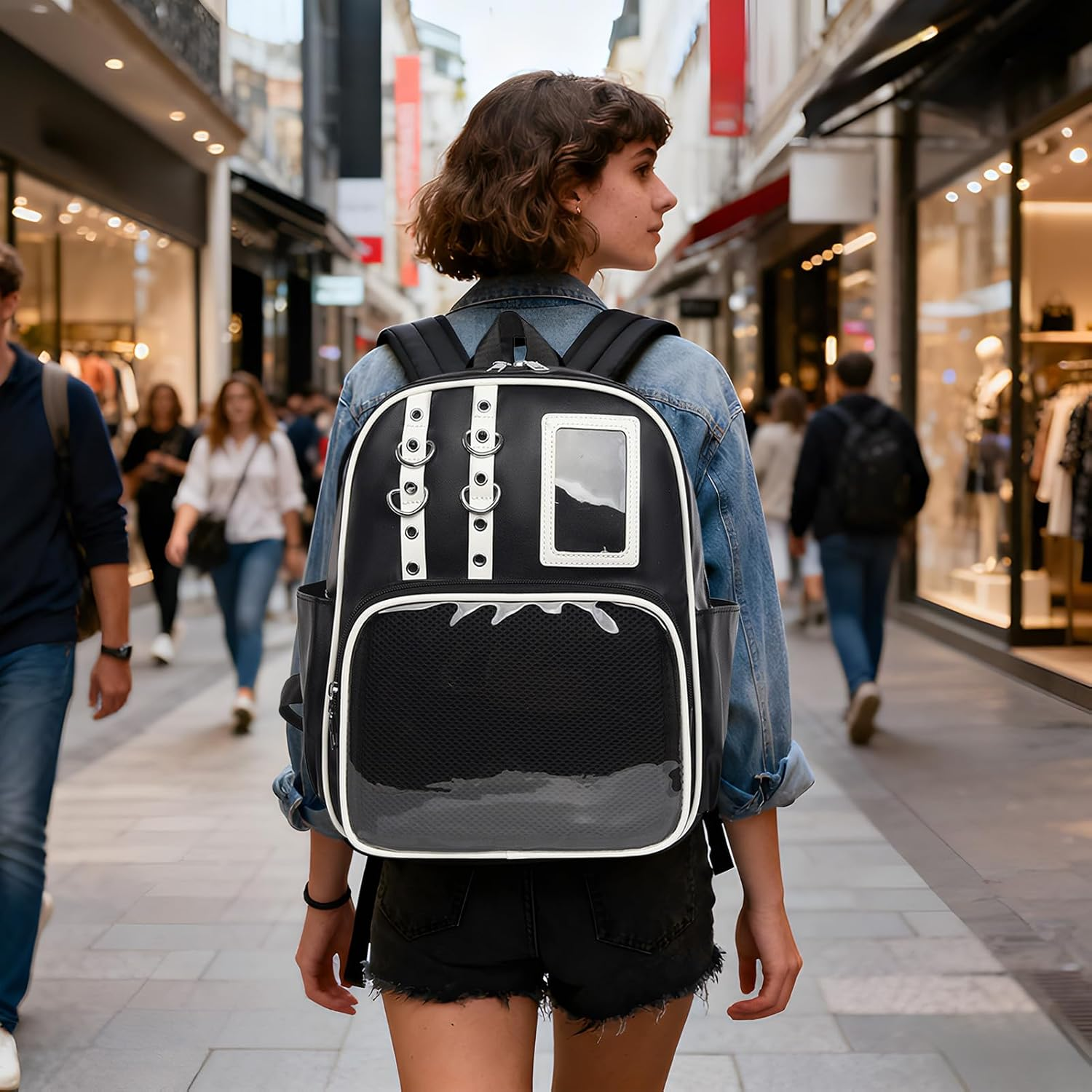 PU Bags,Organizer Purse with Pin Board,Badge Display Bag | for Work Fitness Everyday Sports Travel Luggage Hiking Comic Con Outdoors image number 6