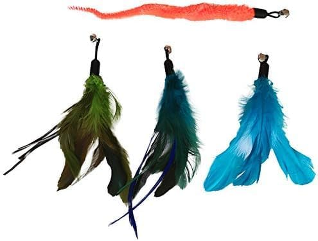 Feather Teaser Cat Toy Set 20 Pcs, Interactive Toys for Cats Replacement Feather Teaser with Bell for Kitten Cat Catcher Having Fun Exercise Playing image number 4