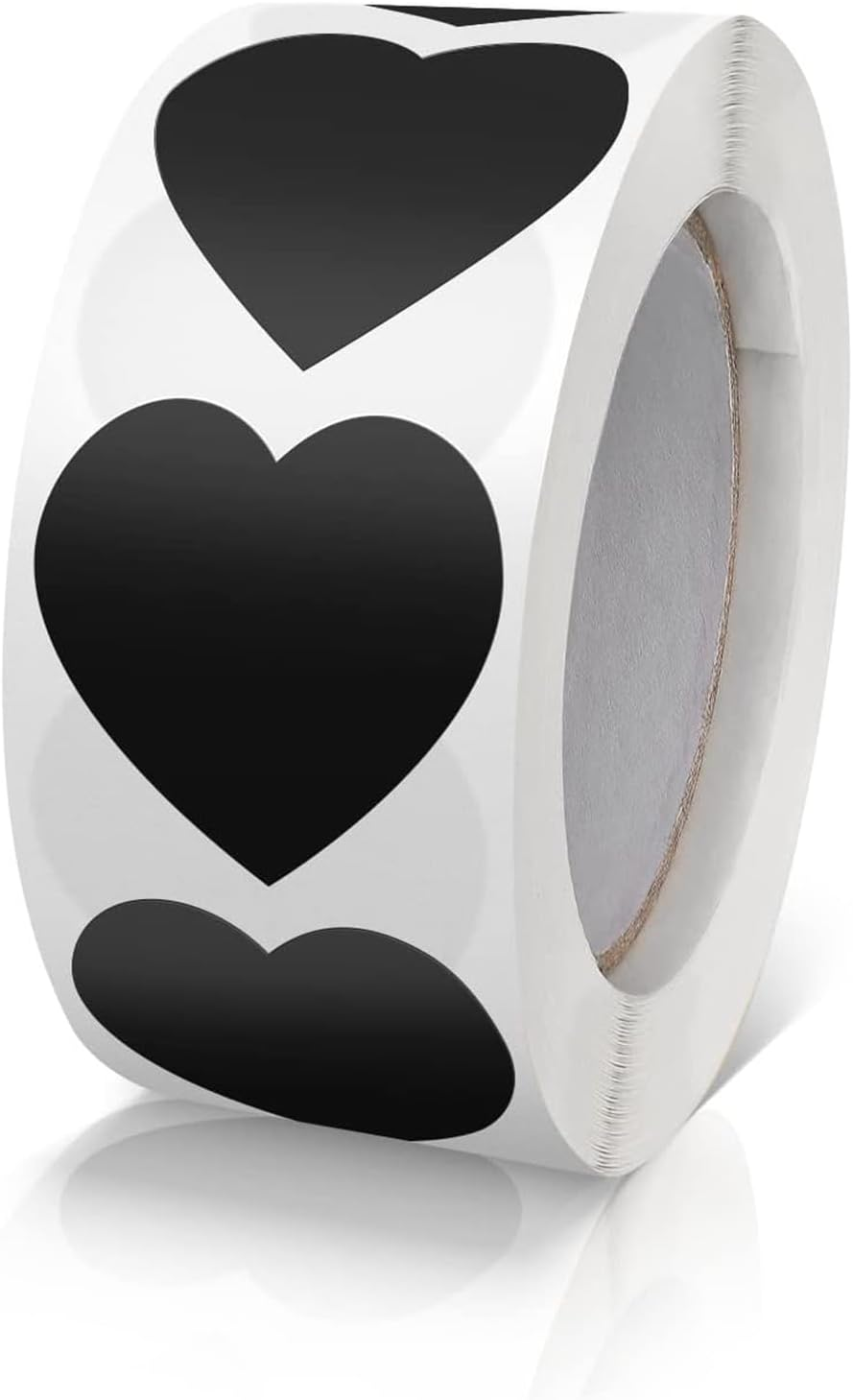 Black Heart Shaped Stickers, 1 Inch Cute Decorative Love Labels for Valentine&rsquo;S Day, Envelopes, Award Charts, Crafting, Scrapbooking, 500 Labels per Roll