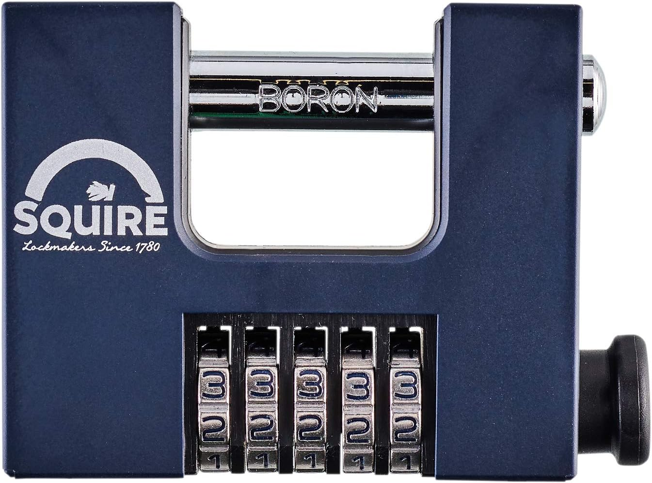 Squire Heavy Duty Padlock (CBW85) - 5 Wheel Combination - Alloy Steel for Corrosion Resistance - Ideal for Gates, Garages and Large Sheds (Blue, 85 Mm) image number 5