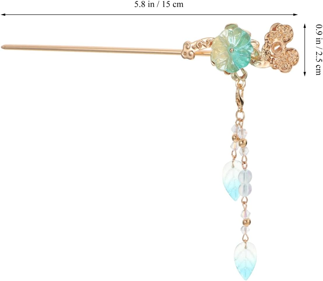 2Pcs Chinese Style Alloy Hair Stick Vintage Hair Pins for Women Multi-Functional for Casual Parties and Cosplay Unique Present image number 5