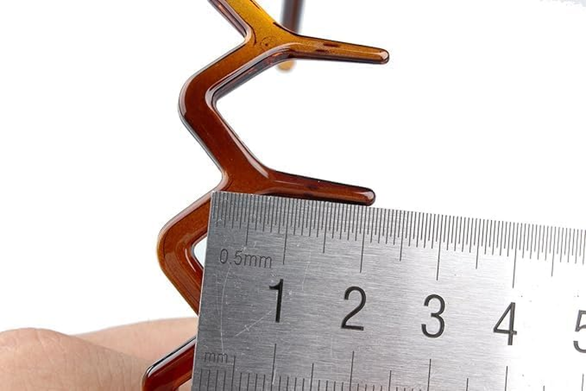 Set of 2 Zig Zag Black Plastic Sharks Tooth Hair Comb Headband image number 3