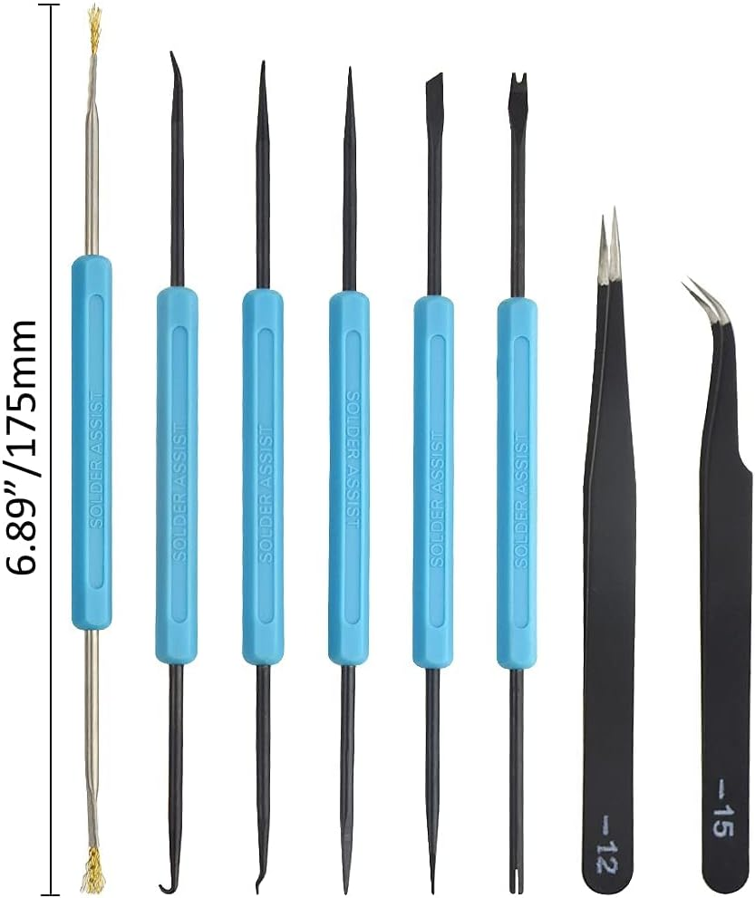 XINMEIWEN Professional Solder Assist Tool Solder Auxiliary Tool Double Sided Aid Repair Soldering Kit for Soldering and Desoldering (8 Pieces) image number 6