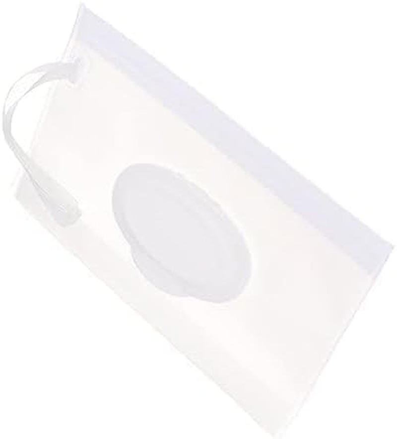 Baby Wipe Case Travel Holder Keeps Wipes Moist Set of Wet Wipes Holders Cases Portable Travel on the Go Refillable Dispenser Container Waterproof Wipe Container with Sealed, White image number 3