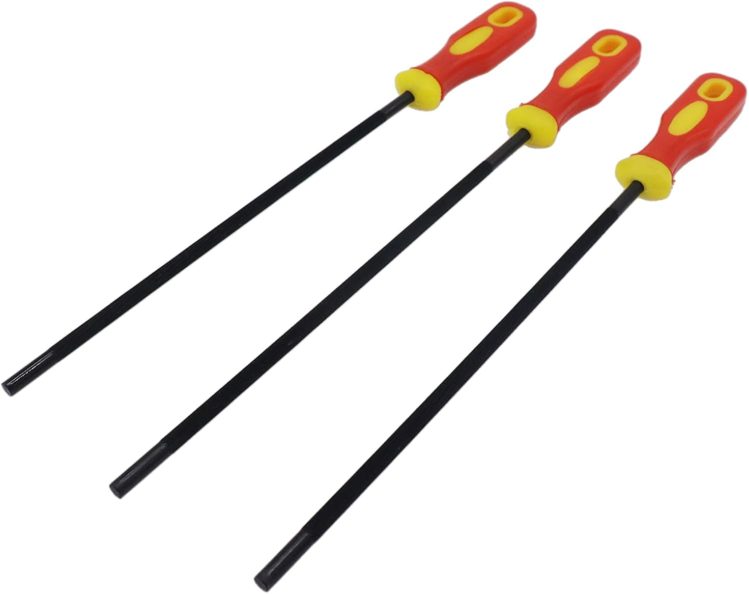 3 Pack 5/32 Inch (4.0Mm) Chainsaw Chain Sharpening Files, round Chainsaw Sharpener File Set with Plastic Handles, Carbon Steel for Sharpening Chainsaws image number 1