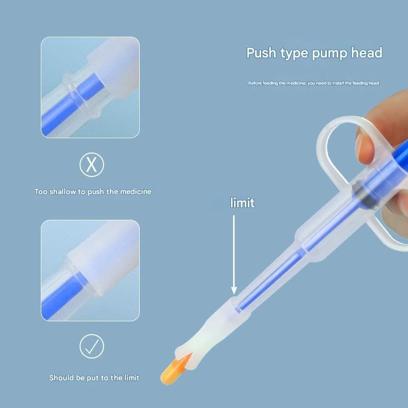 Pill Popper for Cats with Soft Tips Pet Pill Feeder Saving You from Being Bitten Medicine Feeding Dispenser Tool for Puppies (Blue, One Size) image number 4