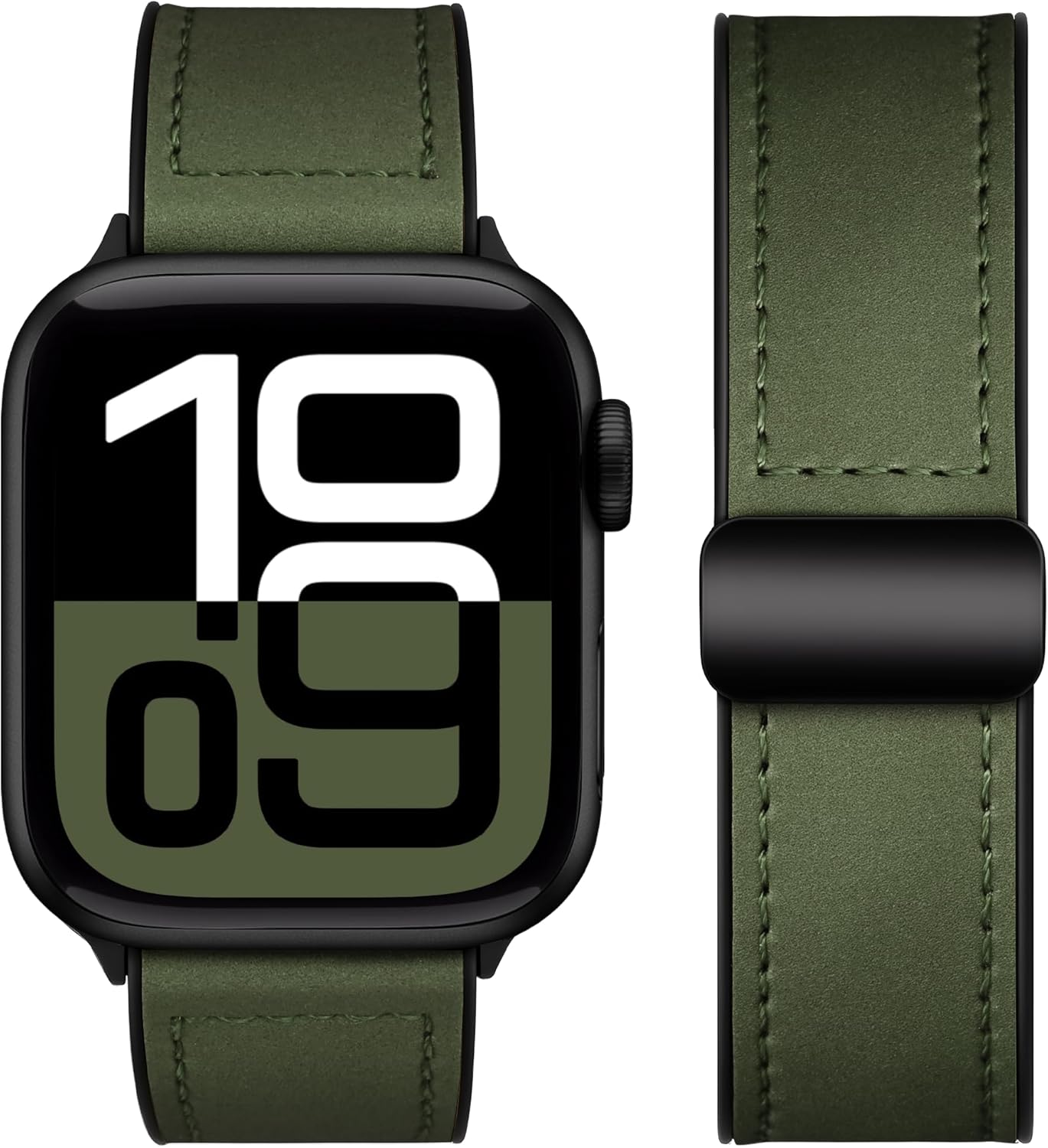 Mazuboho Leather Bands for Apple Watch Band 49Mm 46Mm 45Mm 44Mm 42Mm, Vintage Leather with Adjustable Magnetic Buckle for Apple Watch Strap Ultra 3, Ultra 2, Ultra, Series 11 10 9 8 7 6 5 4 SE 3 2 1