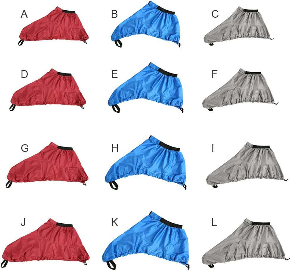 Waterproof Kayak Sprayskirt Retractable Cockpit Deck Cover Water Sports, Red, S image number 2