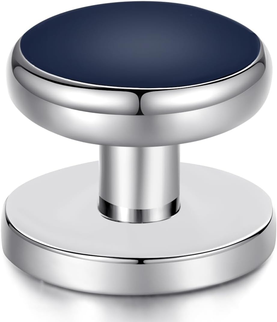 HONEY BEAR 8Pcs Set Cufflinks and Studs - Black Onyx, for Men Shirts Tuxedo Wedding Gift image number 3