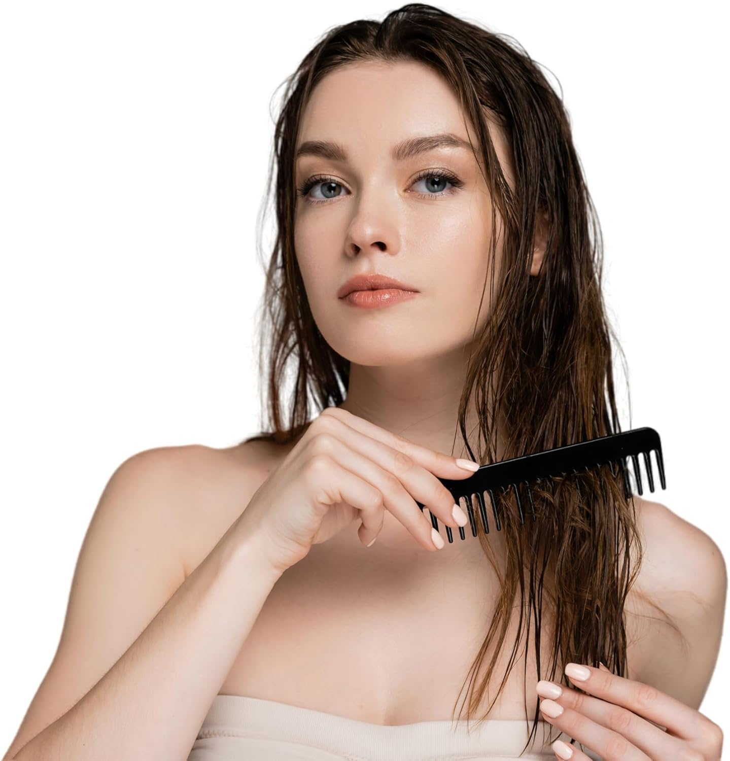 6 Elite HAIR COMB Set -Detangling COMB, TEASING Comb, Afro COMB, Fine Tooth, Wide Tooth COMB Afro 3A to 4C, Straight, Curly, Frizzy or Kinky Hair, Wet or Dry (6PC Styling Set)