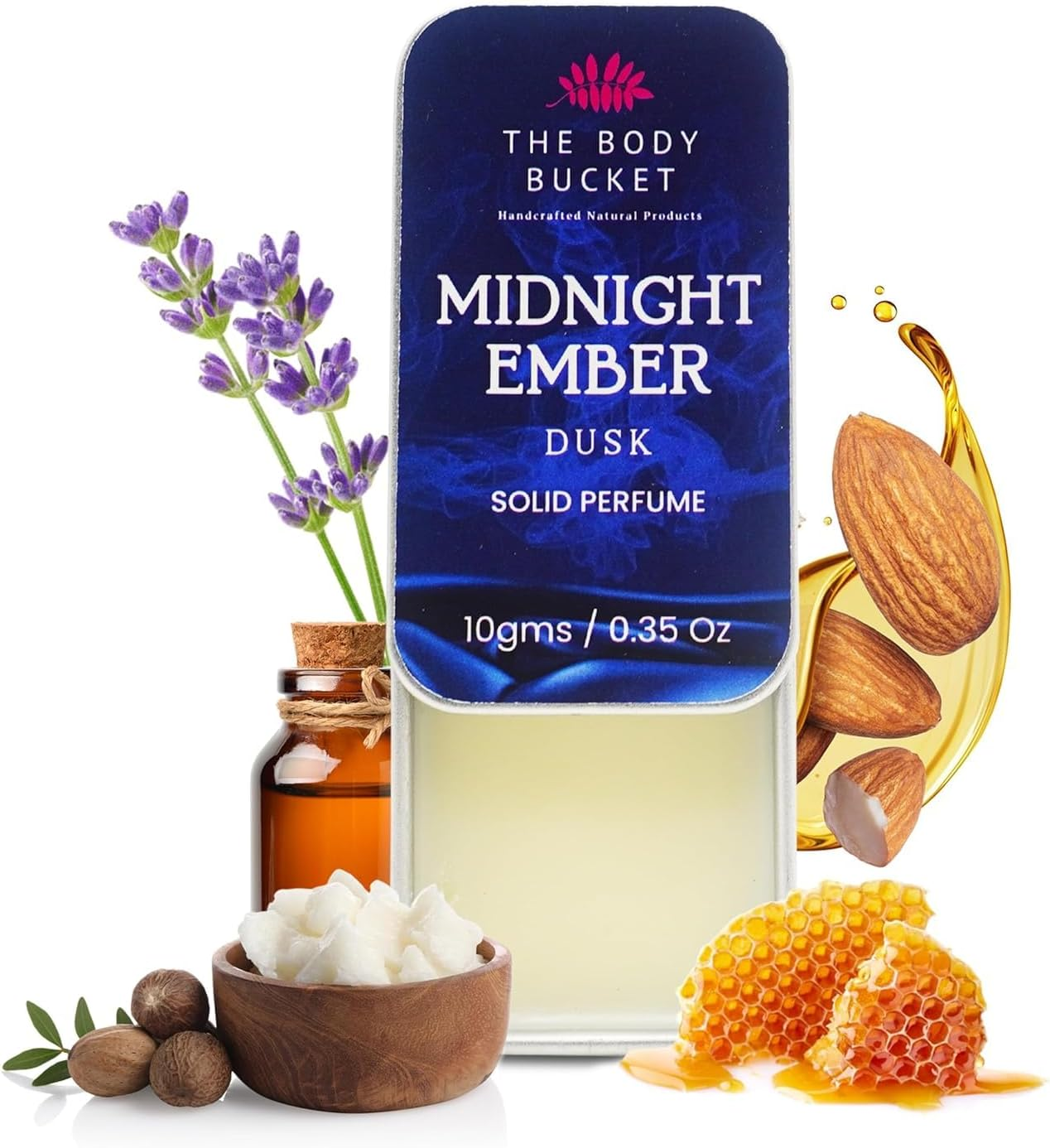 MANTRAMART Midnight Ember Solid Perfume Balm 10G | Alcohol-Free Fragrance | Compact & Easy Application | Handcrafted Scent | Unisex image number 2