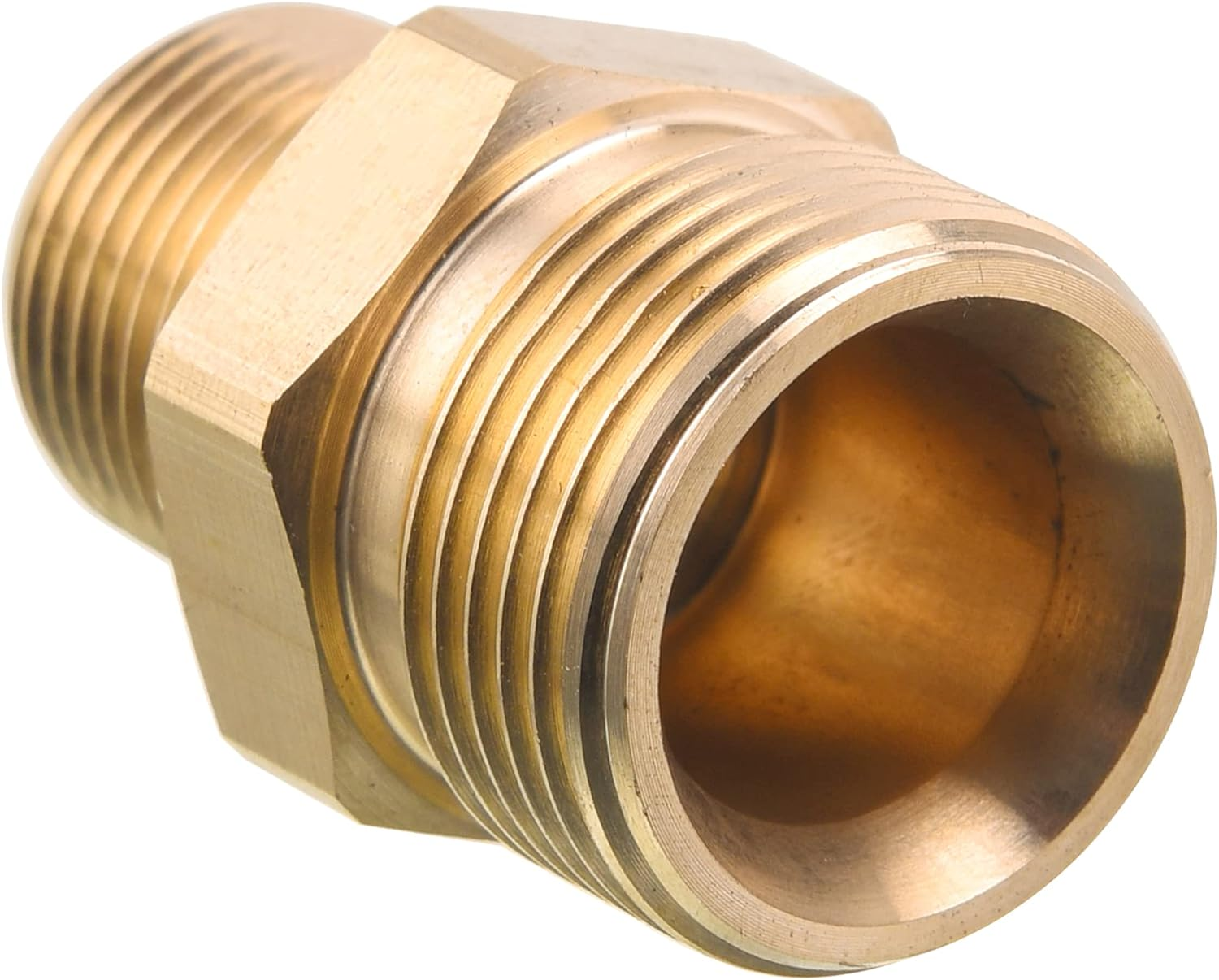 M MINGLE M22 Pressure Washer Fitting, 3/8 Inch NPT Male to M22 14Mm Male Adapter, 4500 PSI image number 3