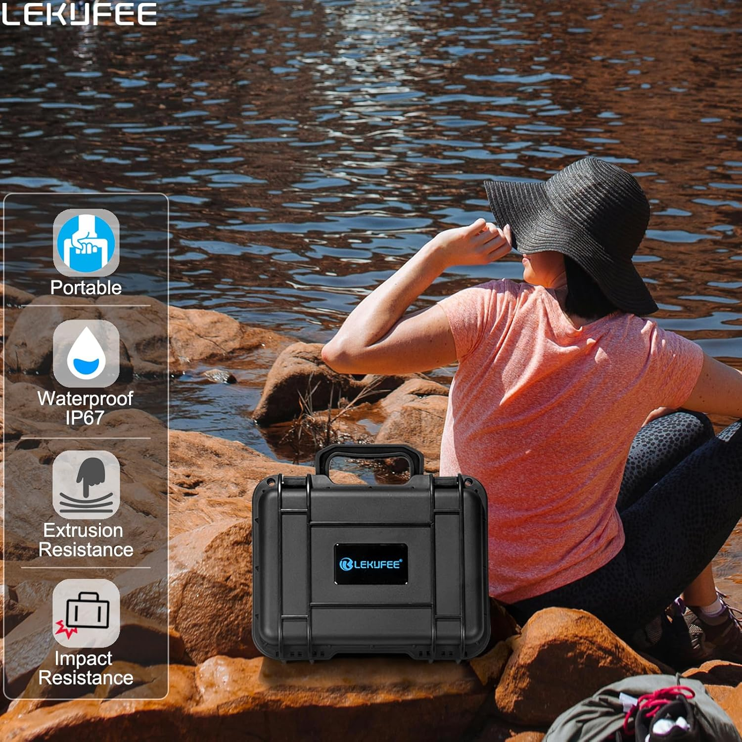 Waterproof Hard Case Compatible with Insta360 Ace Pro 2/Insta360 Ace Pro/Insta360 Ace/Action Camera/Vlogging Camera/Live Streaming and Accessories(Case Only) image number 4