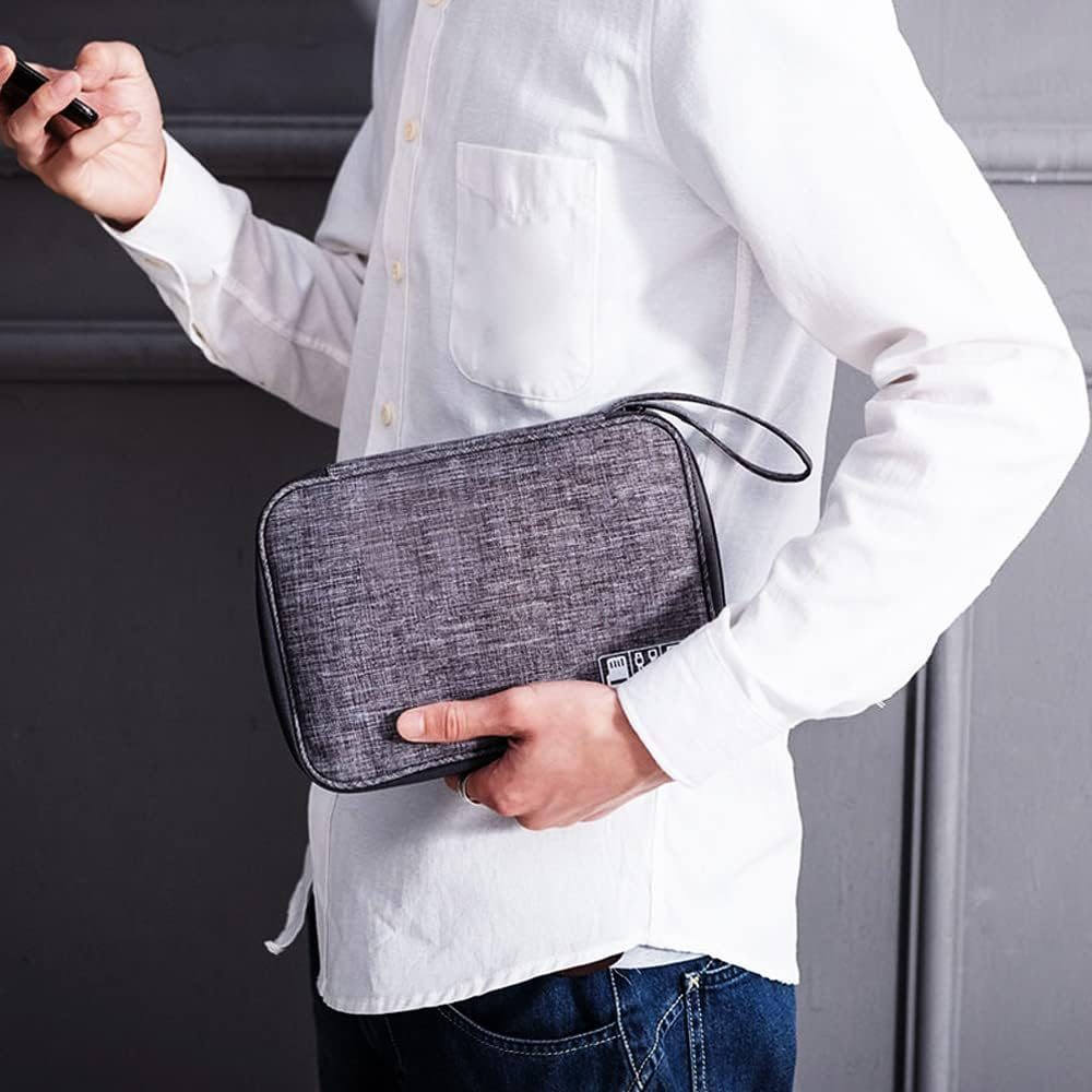 Electronic Organizer Cable Organizer Compact Travel Organizer Bag Electronics Accessories Cases Storage Bag Waterproof for Cable USB SD Card Power Bank Earphone