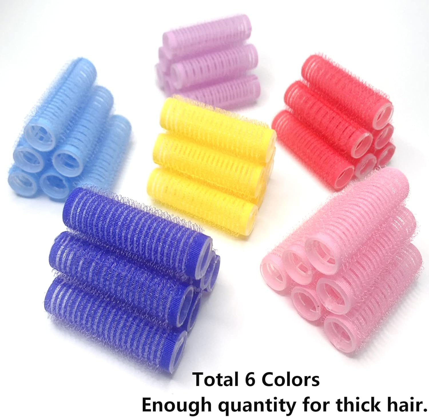 36PCS Self Grip Small Hair Curlers Heatless Roller Hair Curlers Pro Salon Hairdressing Curler DIY Curly Hairstyle Hair Rollers Tools Rat Tail Comb for Women Medium Short Hair(0.8 X 2.4 Inch) - Dark Blue image number 3