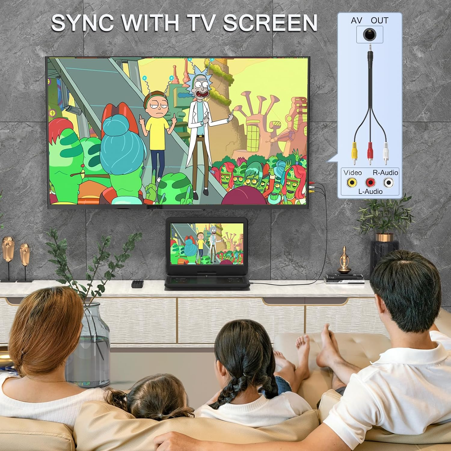 16.9" Portable DVD Player with 14.1" Large HD Screen, 4-6 Hours Rechargeable Battery, Car DVD Player,Regions Free,Dual Speakers, Support CD/DVD/SD Card/Usb,[Not Support Blu-Ray]&hellip; image number 6