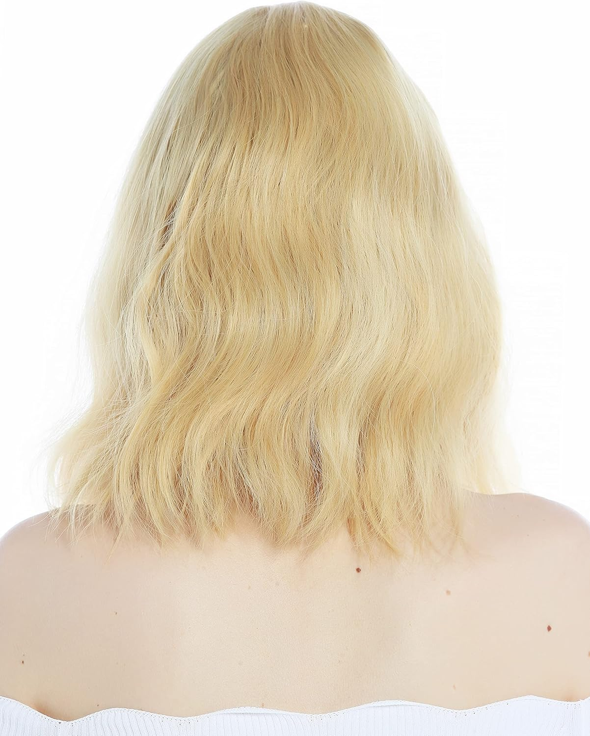 WIG ME up - MLX074-15/36A/031 Women'S Wig Parted Fringe Shoulder Length Wave Blonde Golden Blonde image number 5