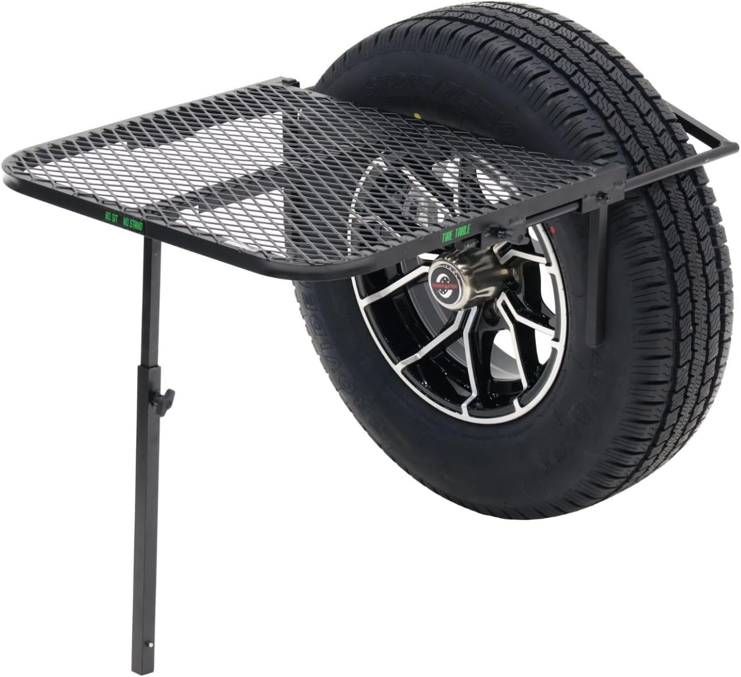 Tire Table Vehicle Camping Travel Tailgating Outdoor Work Table - Black (Aluminum) image number 5