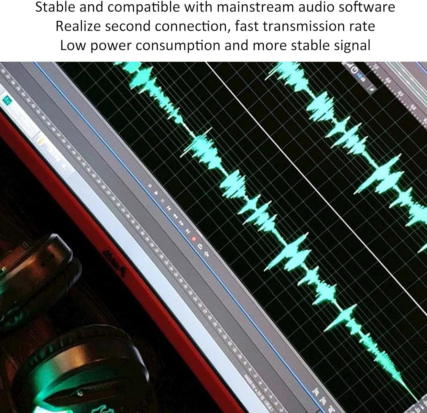 2 Channels Audio Mixer, Sound Card USB 48V Phantom Power Compact Sound Mixing Console, USB Soundcard for PC Recording for Music Recording Home Karaoke Internet Karaoke image number 2