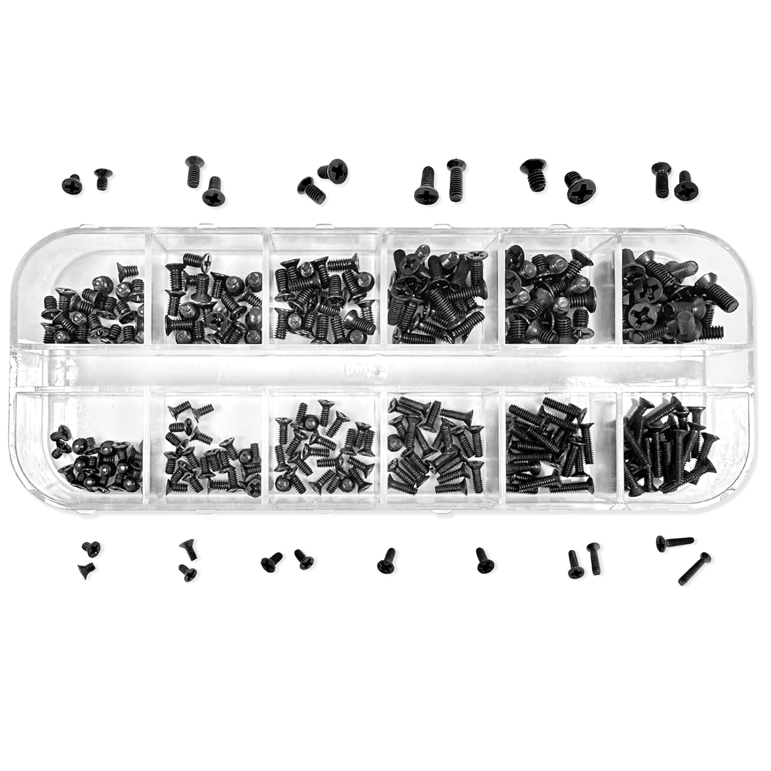 TEAONE Laptop Screw Set, 240 PCS M2 M2.5 M3 Replacement Screw Kit for Electronic Repair (12 Types) image number 1