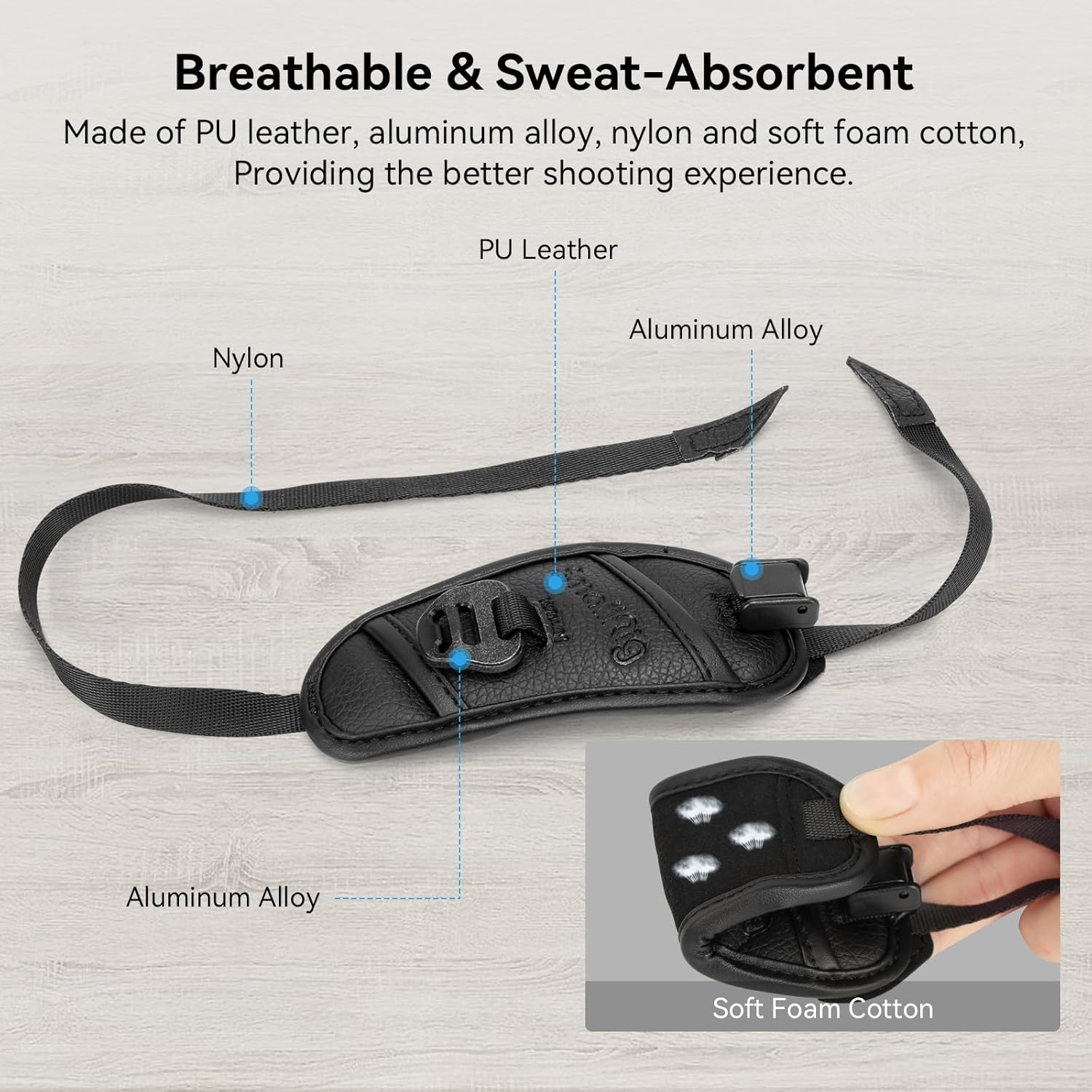 Smallrig Camera Cage Wrist Strap and Hand Strap with Quick Adjustable and Detachable Design Secure Grip for Cage Handle and L Bracket image number 6