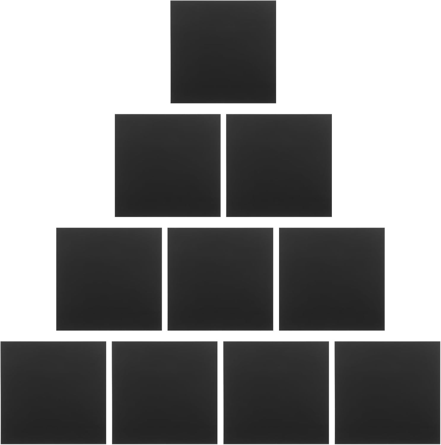 JECOMPRIS 10Pcs Sheet Black Acrylic Board Cast Square Panel Photo Frame Panel Acrylic Plate for DIY Acrylic Plate for Crafting DIY Crafting Acrylic Plate DIY Acrylic Plate