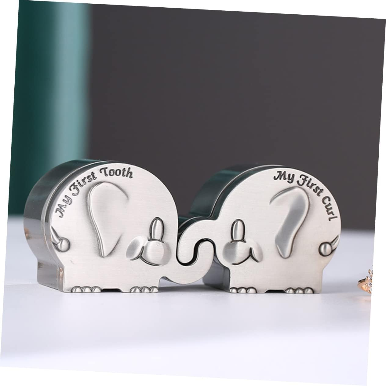 Unique Newborn Tooth Keepsake Elephant Shape First Tooth Box Collection Box image number 6