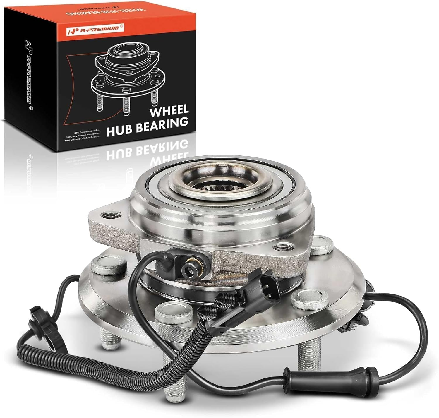 A-Premium 513272 Front Wheel Bearing and Hub Assembly with ABS & 5-Lug Compatible with Jeep Wrangler 2007-2016, with 4-Wheel ABS image number 6