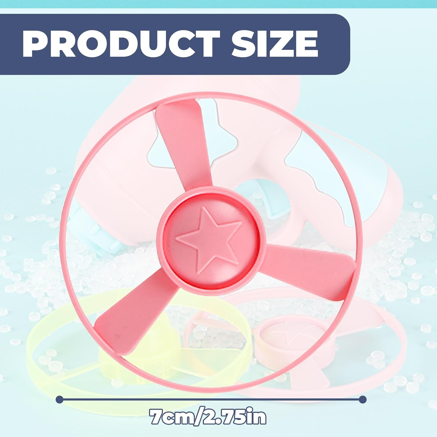 WVRLY 10 Colourful Flying Discs Cat Fetch Cat Chasing Funny Toys for Interaction, Exercise, Training, Hunting, Chasing (Only 10 Propellers Included) image number 5