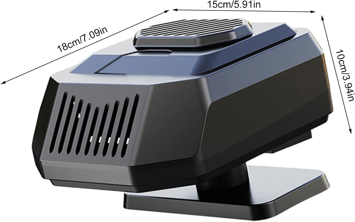 Tuxuseo Portable Car Heater, Car Heater for , 12V/24V Window Defroster Portable Car Heater, Adjustable Fan, Electric Heater, Windscreen Defrost Defogger for and Truck image number 2